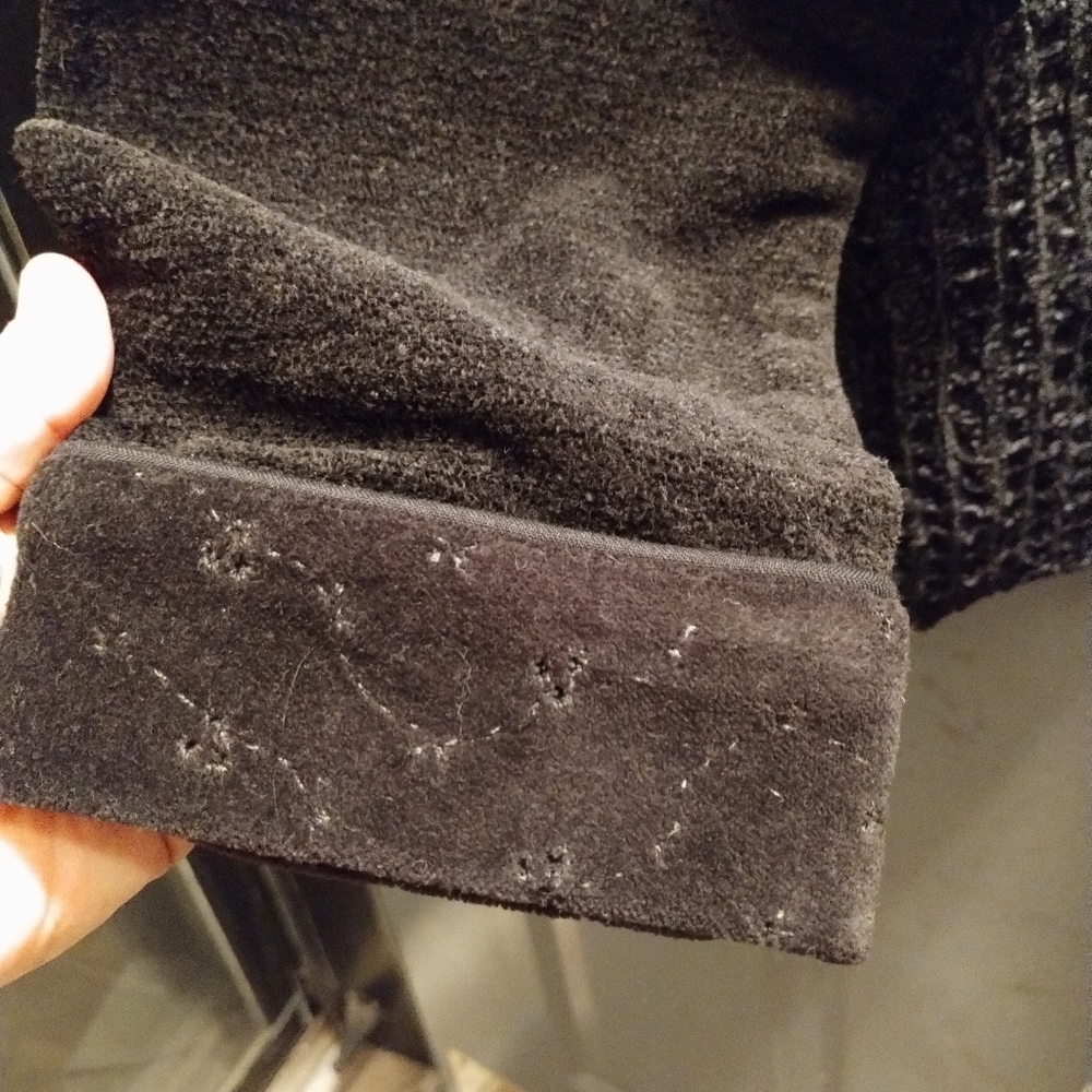 Vintage Black Flashback Patchwork Jacket Sz M - image 3